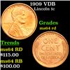 Image 1 : 1909 VDB Lincoln Cent 1c Grades Choice Unc RD