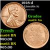 Image 1 : 1928-d Lincoln Cent 1c Grades Select+ Unc BN
