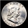 Image 2 : 1954-p Franklin Half Dollar 50c Grades Choice Unc FBL