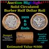 Image 1 : ***Auction Highlight*** Old 50c Roll $10 Halves Solid Barber Half dollar Roll with 1909 & D  Ends (f