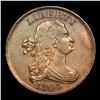 Image 2 : ***Auction Highlight*** 1804 Spiked Chin Draped Bust Half Cent 1/2c Graded ms62+ bn By SEGS (fc)