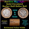 Image 1 : ***Auction Highlight*** Old 50c Roll $10 Halves Solid Barber Half dollar Roll with 1908 & O  Ends (f