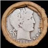 Image 2 : ***Auction Highlight*** Old 50c Roll $10 Halves Solid Barber Half dollar Roll with 1908 & O  Ends (f
