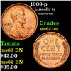 Image 1 : 1909-p Lincoln Cent 1c Grades Select Unc BN