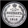 Image 3 : 1915 Imperial Russia 10 Kopeks Km: 20a.3 Grades Choice Unc