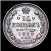 Image 3 : 1913 Imperial Russia 20 Kopeks  Km: 22A.1 Grades Select Unc