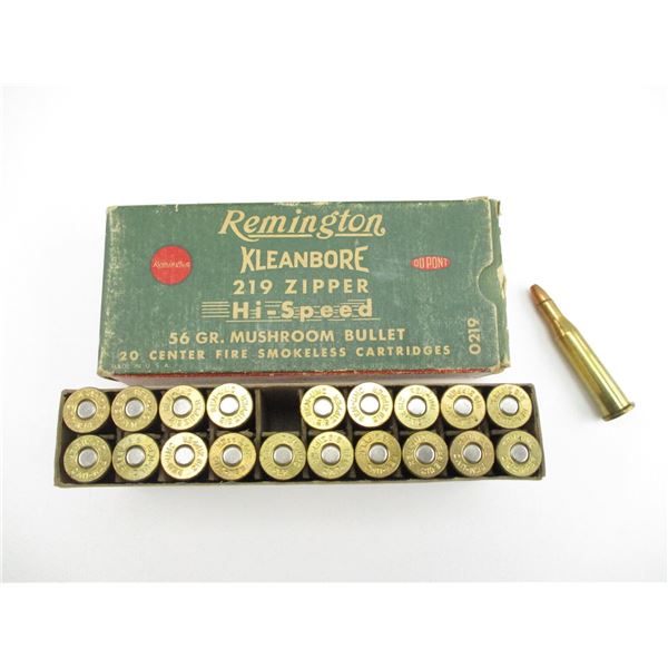 COLLECTIBLE REMINGTON .219 ZIPPER AMMO
