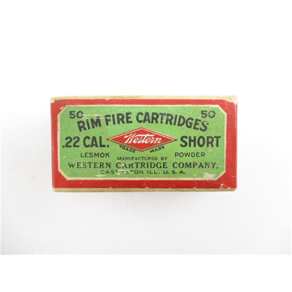 COLLECTIBLE WESTERN .22 SHORT AMMO