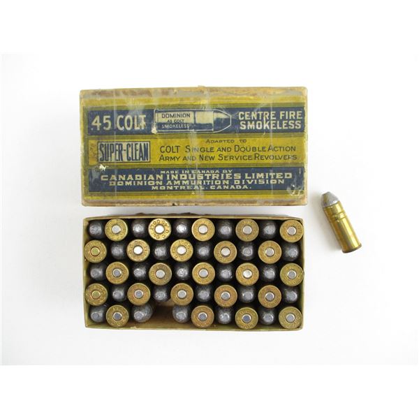 COLLECTIBLE DOMINION .45 COLT AMMO