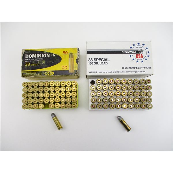 ASSORTED .38 SPECIAL AMMO LOT