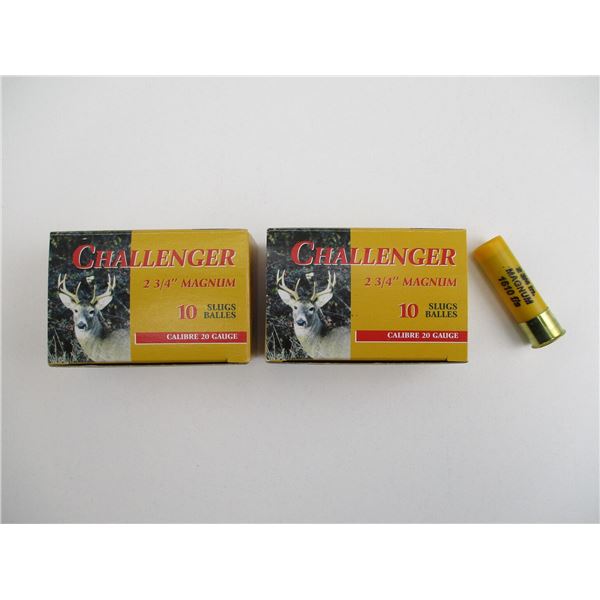 CHALLENGER 20 GAUGE SHOT SHELL LOT