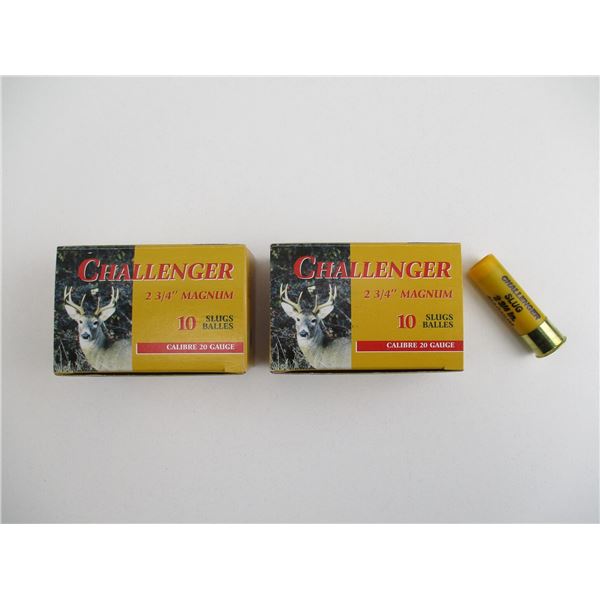 CHALLENGER 20 GAUGE SHOT SHELL LOT