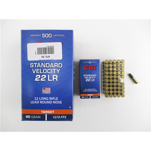 CCI .22 LR STANDARD VELOCITY AMMO LOT