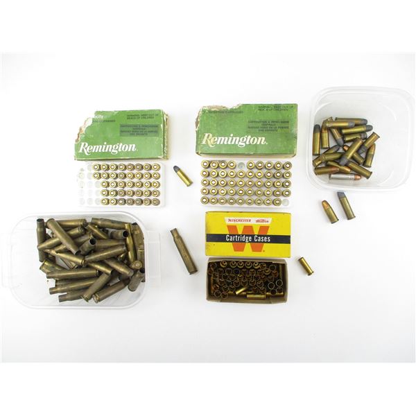 ASSORTED AMMO AND BRASS CASES LOT