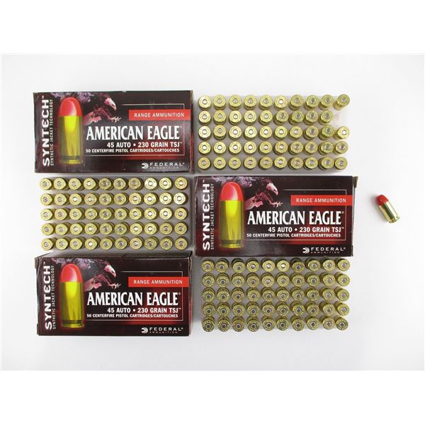 FEDERAL .45 AUTO PISTOL AMMO LOT