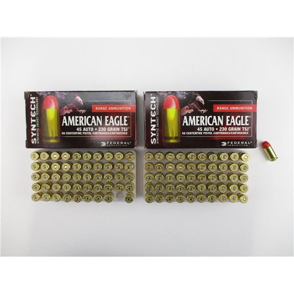 FEDERAL .45 AUTO PISTOL AMMO LOT