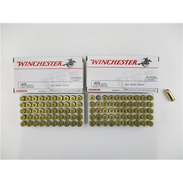 WINCHESTER .45 AUTO AMMO LOT