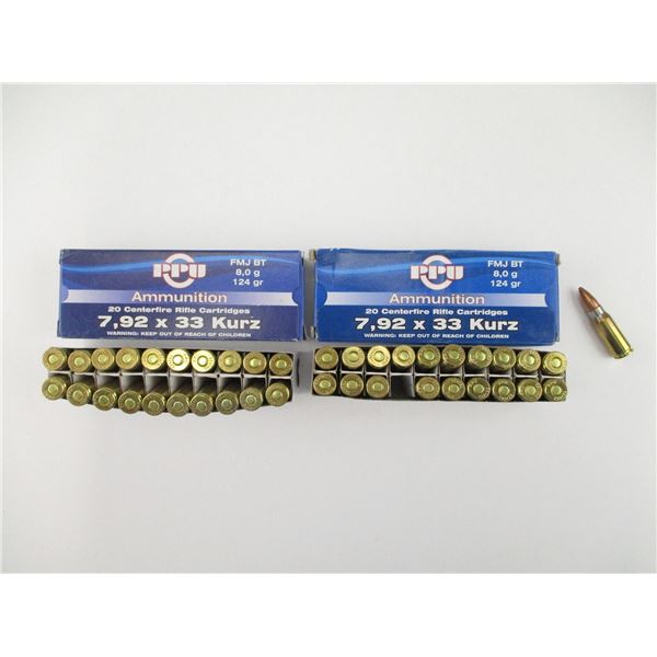 PPU 7.92X33MM KURZ AMMO LOT