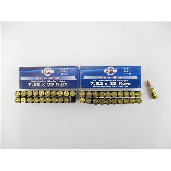 PPU 7.92X33MM KURZ AMMO LOT