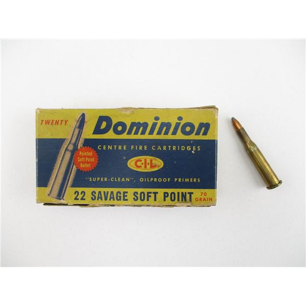 CIL DOMINION .22 SAVAGE AMMO