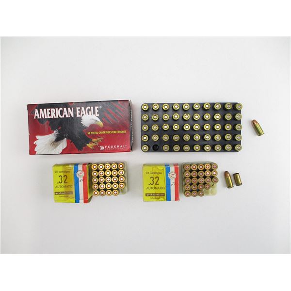 ASSORTED .32 AUTO AMMO LOT
