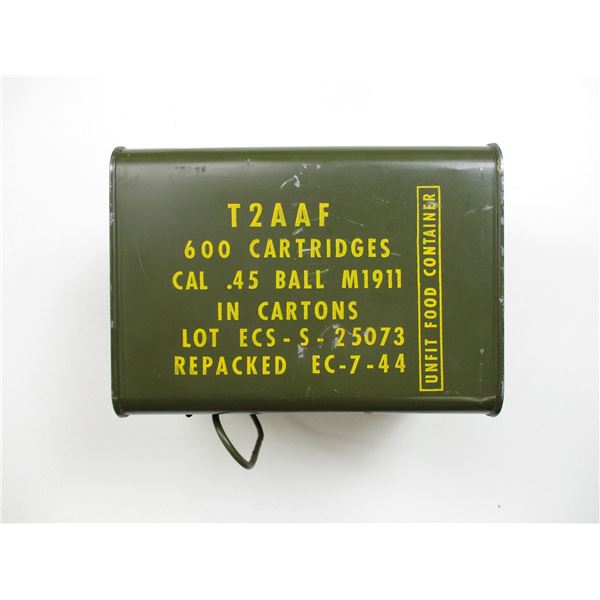 MILITARY .45 AMMO IN SEALED SPAM CAN