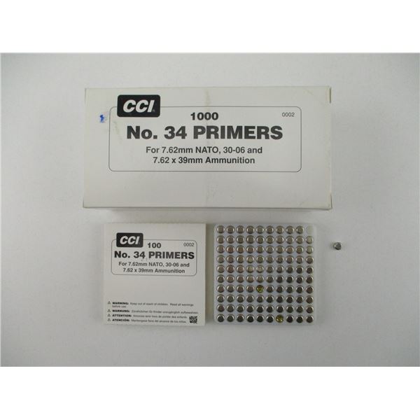 CCI NO. 34 PRIMERS LOT