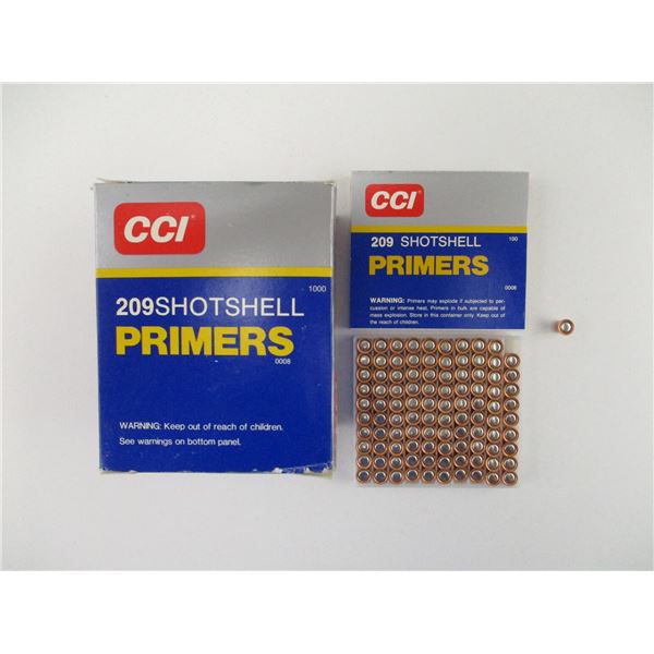 CCI NO. CCI209 SHOT SHELL PRIMER LOT