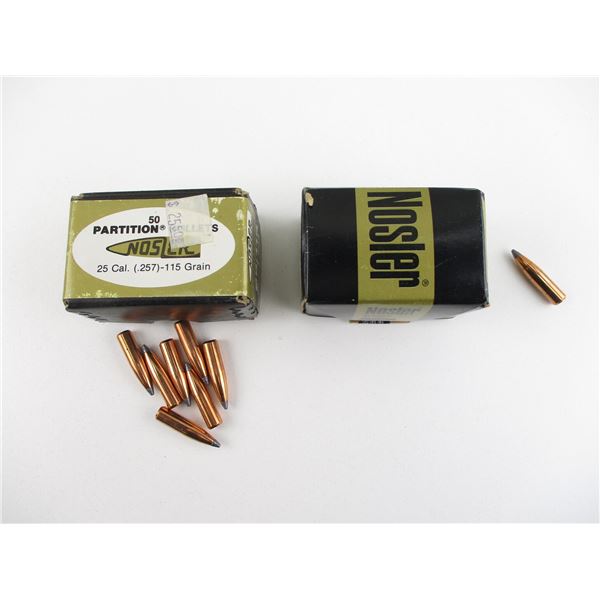 NOSLER .25 CALIBER BULLETS LOT