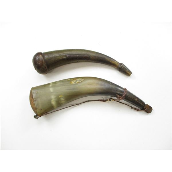 VINTAGE BLACK POWDER HORN LOT