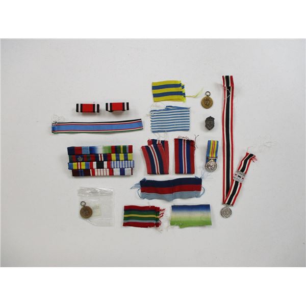 ASSORTED CANADIAN MILITARY RIBBONS, ETC. LOT