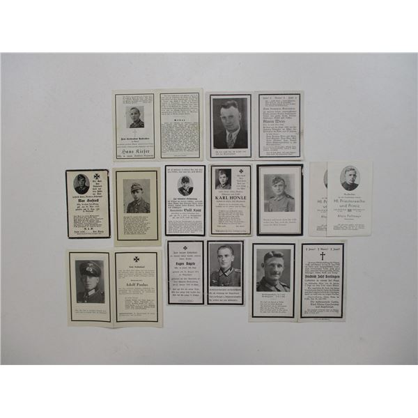 WWII GERMAN DEATH CARD LOT