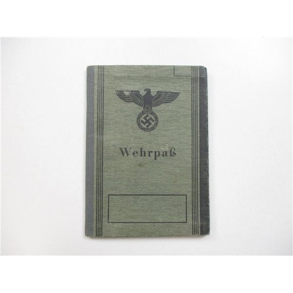 WWII GERMAN NAMED WEHRPASS BOOKLET