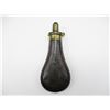 Image 1 : ANTIQUE SYKES BRASS POWDER FLASK
