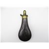 Image 2 : ANTIQUE SYKES BRASS POWDER FLASK