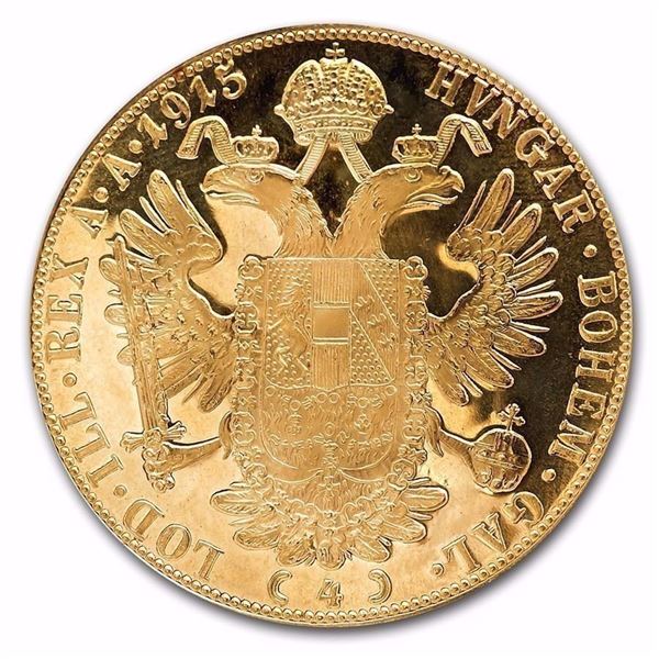 1915 Austria Gold 4 Ducat BU 4438 oz Gold content