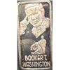 Image 1 : BOOKER T WASHINGTON "OUR GREATEST AMERICANS" PURE SILVER 1 OZ BAR-999