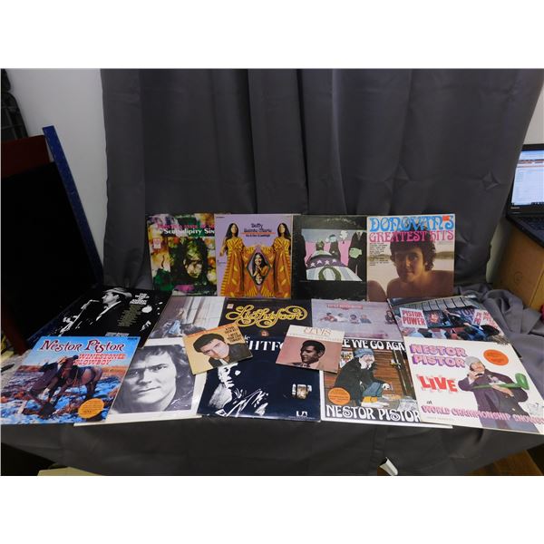 Lot of 16 Vinyl Records LPs and 2 Elvis Singles 45s Mostly Folk, Gordon