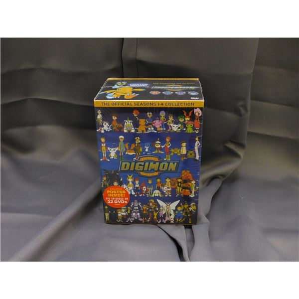 Digimon The Official Collection Season 1-4 SEALED DVD Box Set With Poster 32 DVDs