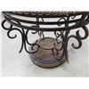 Image 3 : Round Wooden Glass Top Table Metal Frame End Table