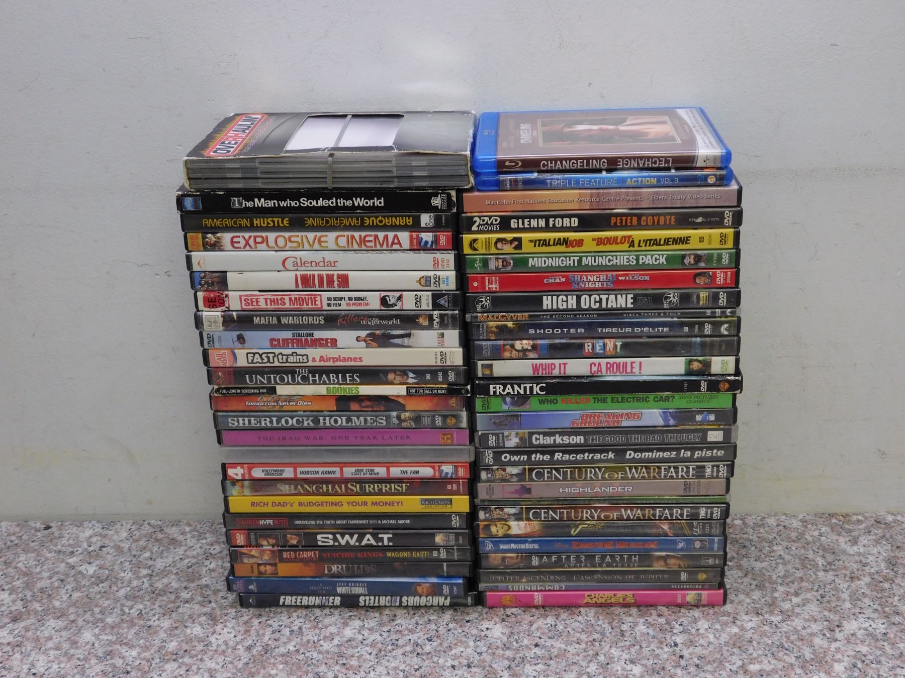 Lot of 50 Assorted DVDs Movies Multiple Genres New and Old
