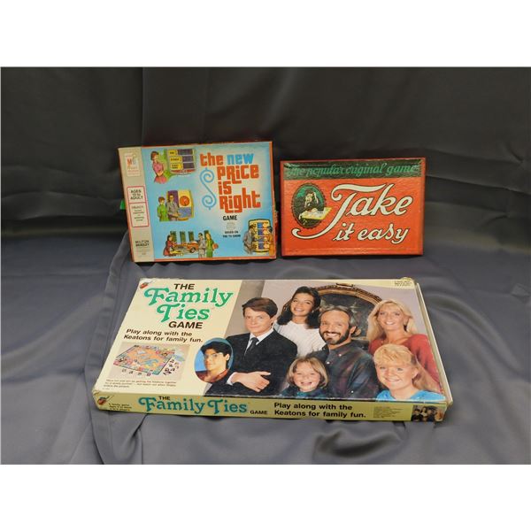 Lot of 3 Vintage Tabletop Board Games The Price Is Right, Take It Easy