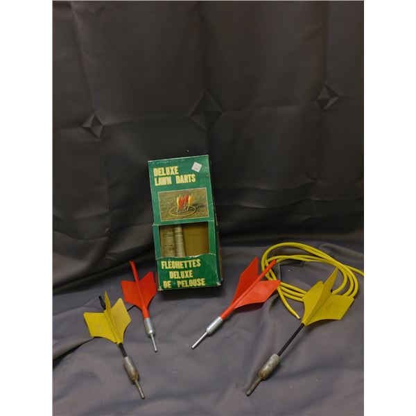Vintage Deluxe Lawn Darts Outdoor Lawn Game Boxed