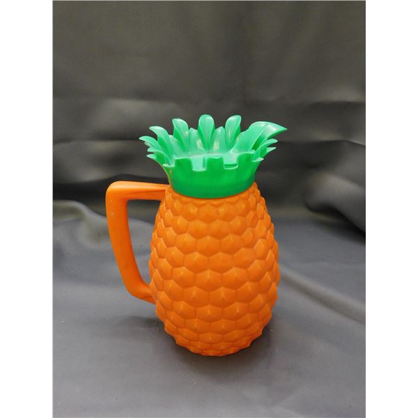 Plastic Pineapple Juice Jug Pitcher Minerware Made in USA 1970s