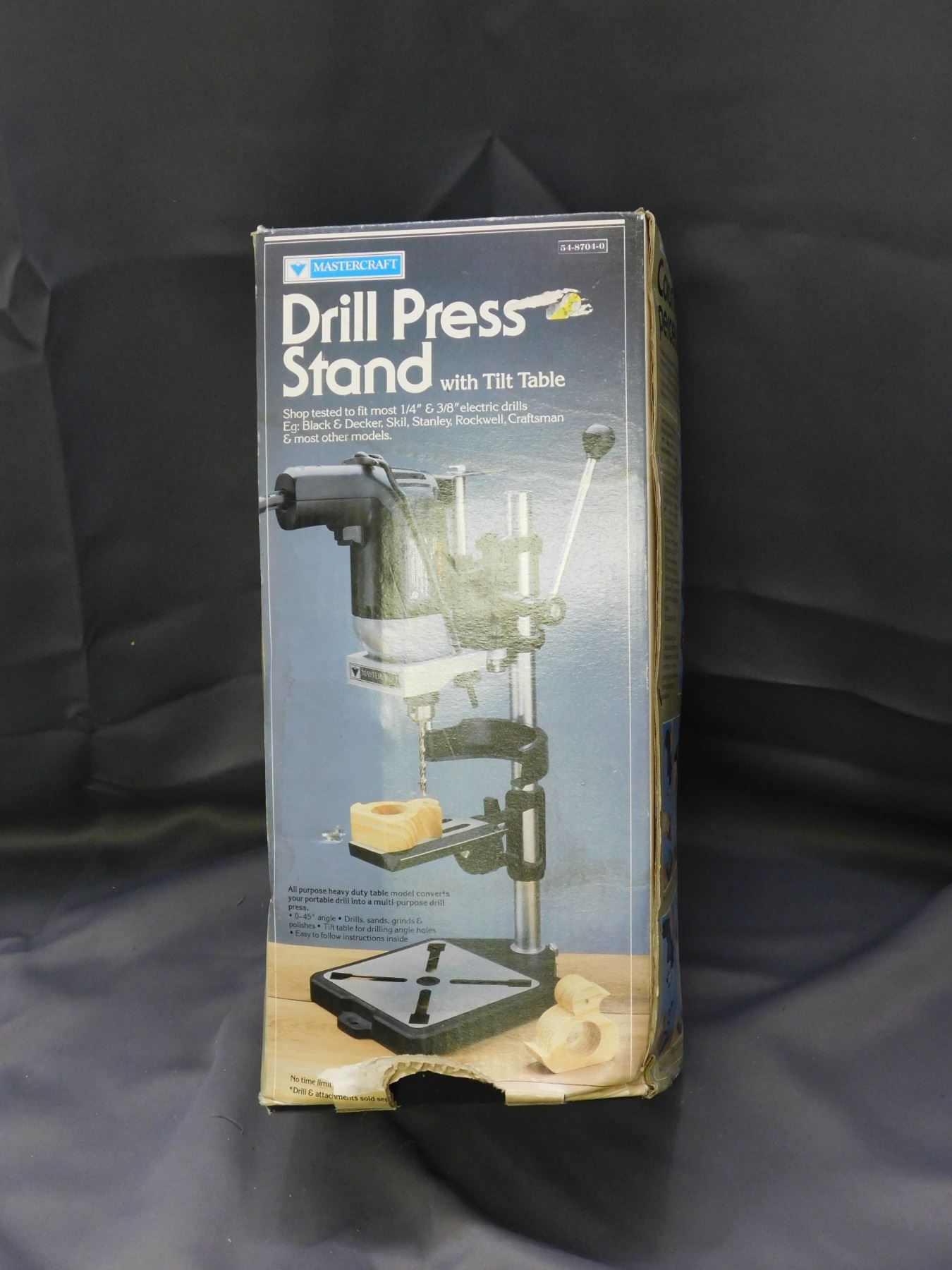 Mastercraft Drill Press Stand with Tilt Table Complete Boxed Like New