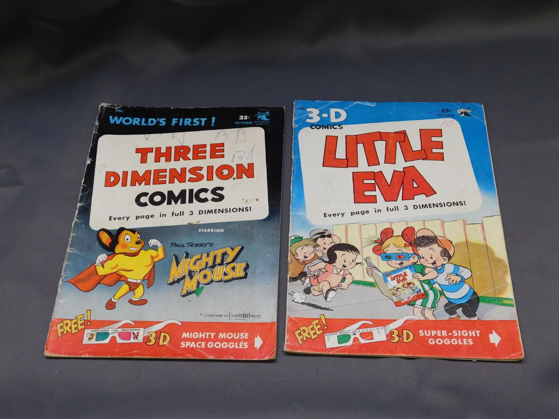 Rare 2 First Issue 3-D Comics. Three Dimension Comics and Little Eva ...