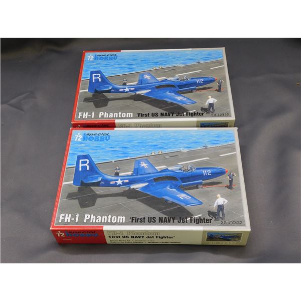 Lot of 2 PH-1 Phantom First US Navy Jet Fighter Model Kits 1:72 War Plane Special Hobby