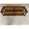 Image 1 : Vintage Wooden & Glass Top Coffee Table