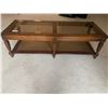 Image 2 : Vintage Wooden & Glass Top Coffee Table