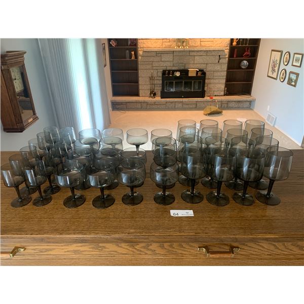 Collection of Smoke Grey Glassware